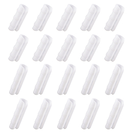 SUPERFINDINGS 20Pcs 2 Styles Farm Plastic Clamps, Greenhouse Film Clamps Grip, for Greenhouse Plant Supplies, White, 80x20~25mm, 10pcs/style