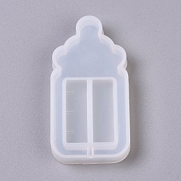 Honeyhandy Shaker Mold, DIY Quicksand Jewelry Silicone Molds, Resin Casting Molds, For UV Resin, Epoxy Resin Jewelry Making, Feeder, White, 66.5x34.5x8.5mm