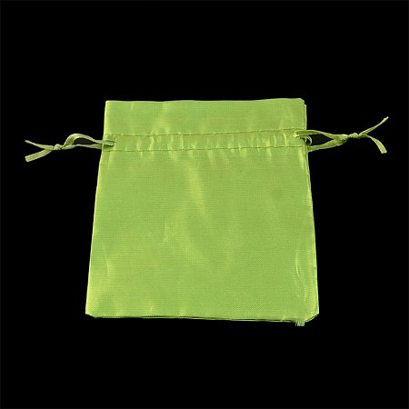 NBEADS 5 Pcs 9.0x6.3 Inch GreenYellow Storage Bags Drawstring Bags Wedding Party Favors Jewelry Pouches Holiday Bags Gift Bags
