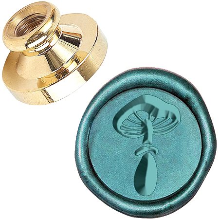 CRASPIRE Mushroom Wax Seal Stamp Head Replacement 3D Embosser Sealing Stamp Heads Only Removable Sealing Brass Stamp Head for Decorating Wedding Letters Invitations Envelopes Gift Packing