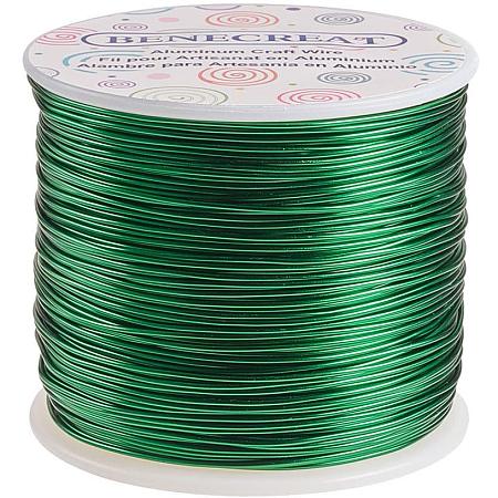 BENECREAT 12 17 18 Gauge Aluminum Wire (18 Gauge,492 FT) Anodized Jewelry Craft Making Beading Floral Colored Aluminum Craft Wire - Green