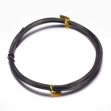 Honeyhandy Aluminum Craft Wire, for Beading Jewelry Craft Making, Black, 18 Gauge, 1mm, 10m/roll(32.8 Feet/roll)