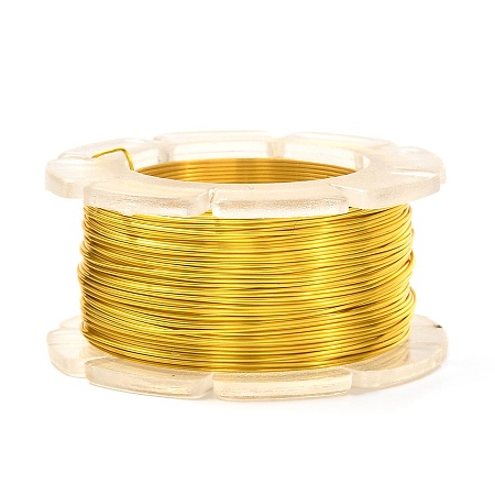 Honeyhandy Round Copper Craft Wire, for Jewelry Making, Long-Lasting Plated, Gold, 24 Gauge, 0.5mm, about 39.37 Feet(12m)/roll.