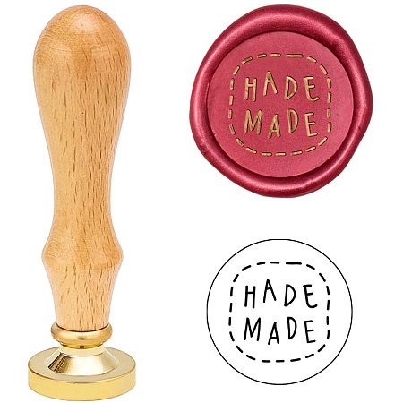 PandaHall Elite Hand Made Wax Seal Stamp with Wooden Handle Vintage Retro Seal Stamp for Valentine's Day Envelope Embellishment, Gift Box, Wedding Invitation Letter