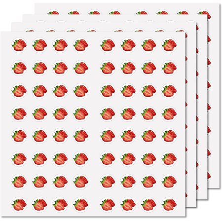 CREATCABIN 512pcs Strawberry Planner Stickers Self-Adhesive Stickers with Planners Journals Agendas DIY Calendar Crafting Tabs Events Flags 8 Sheets Decoration for Gifts Box Envelope Seals