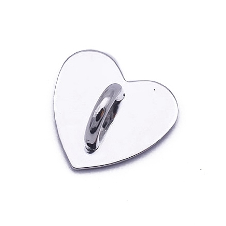 Honeyhandy Zinc Alloy Cell Phone Heart Holder Stand, Finger Grip Ring Kickstand, Silver, 2.4cm