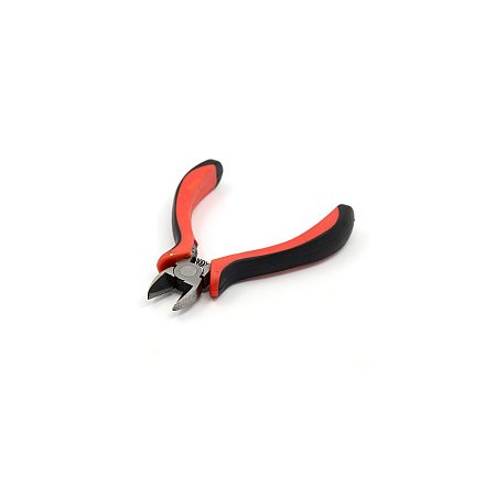 NBEADS 1 Pc Jewelry Pliers Iron Side-Cutting Pliers Red & Black with Wire Cutter 11.5cm Long