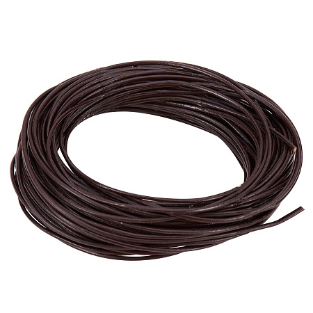PandaHall Elite Saddle Brown 1mm Cowhide Genuine Round Leather Cord For Bracelet Necklace Beading Jewelry Making 11 Yards/10M 