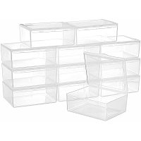 OLYCRAFT 20pcs Plastic Beads Storage Containers Box Small Rectangle PP Plastic Box Mini Storage Organizer with Flip Cup White Plastic Storage Box Used for Beads Coins Jewelry(4.55x5.65x2.3cm)