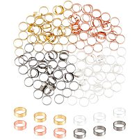 UNICRAFTALE About 160pcs Ring Shape Connector Rings 4 Colors Stainless Steel Linking Rings Connector Links for Jewerly Making 5.5mm Inner Diameter