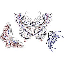 SUPERDANT Butterfly Bling Rhinestone Iron on Transfers Clear Crystal Rhinestone Template for Clothes Bags Pants DIY Transfer Iron On Decals for Clothing T Shirts Pants Hoodies Bags