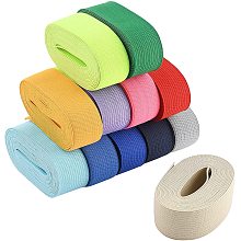 BENECREAT 12 Colors 32.8 Yards Ribbon Elastic 1" Wide Stretch Sewing Craft Elastic Band for Hair Ties Headbands