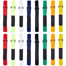 SUPERFINDINGS 16pcs 8 Colors 24.4inch Versatile Bike Rack Straps Nylon Adjustable Bike Rack Strap Hook and Loop Cord Organizer Wire Ties Reusable Cable Ties for Bike Carriers Wheel Pump Cable