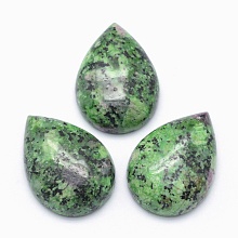 Honeyhandy Natural Ruby in Zoisite Cabochons, Teardrop, 25x18x7mm