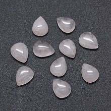 Honeyhandy Natural Rose Quartz Cabochons, teardrop, 8x6x3mm