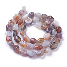 Honeyhandy Natural Botswana Agate Beads Strands, Tumbled Stone, Nuggets, 7~11x7~8mm, Hole: 1mm, about 47~48pcs/strand, 15.94 inch(40.5cm)