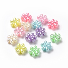 Honeyhandy Imitation Pearl Acrylic Beads, Flower, Mixed Color, 11x10x5.5mm, Hole: 1.8mm, about 1851pcs/500g