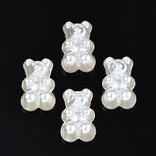 Honeyhandy ABS Plastic Imitation Pearl Beads, Bear, Creamy White, 19x12x8mm, Hole: 1.6mm, about 508pcs/500g