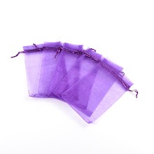 Honeyhandy Organza Gift Bags with Drawstring, Jewelry Pouches, Wedding Party Christmas Favor Gift Bags, Blue Violet, 30x20cm