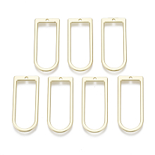 Honeyhandy Alloy Pendants, Arch Shape, Light Gold, 30x12.5x1mm, Hole: 1mm