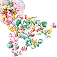 NBEADS About 100 Pcs Spiral Shell Beads, Nuggets Shell Beads Seashell Charms for DIY Necklace Bracelet Earring Making