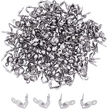 UNICRAFTALE About 200pcs Bead Tips 304 Stainless Steel Calotte Ends 1.5mm Hole Clamshell Knot Cover for DIY Jewelry Making