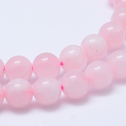 Arricraft Natural Madagascar Rose Quartz Beads Strads, Grade AB, Round, 10mm, Hole: 1mm, about 39pcs/strand, 15.5 inches