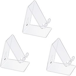 Acrylic Moblie Phone Holder, Rectangle, Clear, 7.8x5.4x11cm