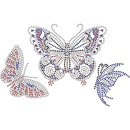 SUPERDANT Butterfly Bling Rhinestone Iron on Transfers Clear Crystal Rhinestone Template for Clothes Bags Pants DIY Transfer Iron On Decals for Clothing T Shirts Pants Hoodies Bags