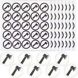 OLYCRAFT 625pcs Football Helmet Stickers 1.1 Inch Axe Stickers Self Adhesive Helmet Stickers Black White Axe Stickers Waterproof Axe Helmet Decal for Youth Football Baseball Hockey Trophy