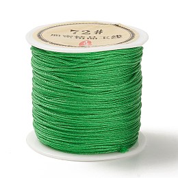 Honeyhandy 50 Yards Nylon Chinese Knot Cord, Nylon Jewelry Cord for Jewelry Making, Green, 0.8mm