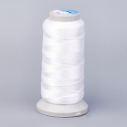 Honeyhandy Polyester Thread, for Custom Woven Jewelry Making, White, 1mm, about 230m/roll