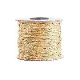 PandaHall Elite 1.5mm/ 100 Yards Nylon Blinds String Lift Cord Replacement Braided Lift Shade Cord Pull String Rope for Rollers Windows Roman Shade Repair, Light Khaki