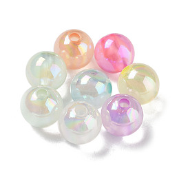 Honeyhandy Transparent Acrylic Beads, Luminous Beads, Glow in the Dark, Imitation Jelly, Round, Mixed Color, 15.5x14.5mm, Hole: 4mm, about 210pcs/500g