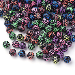 Honeyhandy Craft Style Acrylic Beads, Round, Mixed Color, 8mm, Hole: 2mm, about 1800pcs/500g