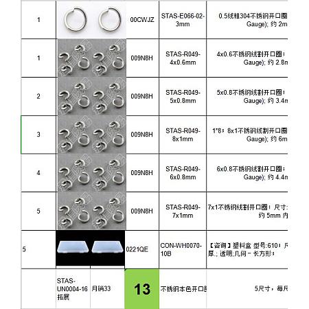 UNICRAFTALE 304 Stainless Steel Open Jump Rings, Stainless Steel Color, 4800pcs/box