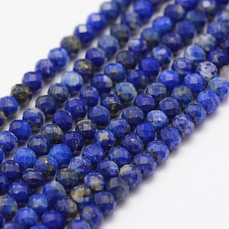 Arricraft Natural Lapis Lazuli Beads Strands, Faceted, Rondelle, Grade A, 3x2mm, Hole: 0.5~0.6mm, about 129~173pcs/strand, 15.5 inches(39.5cm)