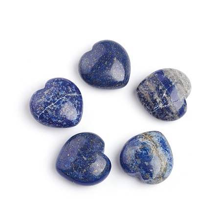 Arricraft Natural Lapis Lazuli Beads, No Hole/Undrilled, Heart, 29.5x29.5~30.5x14.5~15.5mm