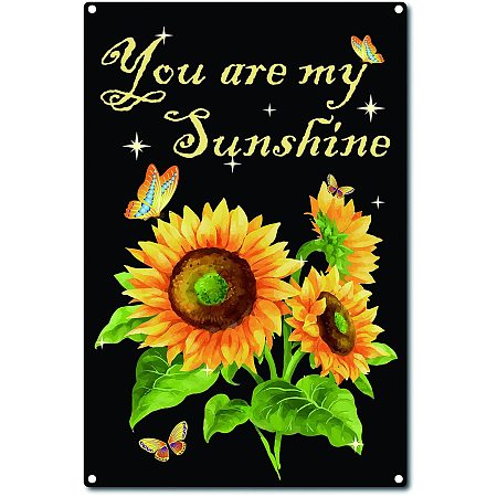 CREATCABIN You are My Sunshine Tin Signs Vintage Metal Wall Decor Decoration Art Mural Hanging Iron Painting for Home Garden Bar Pub Kitchen Living Room Office Garage Poster Plaque 8 x 12inch