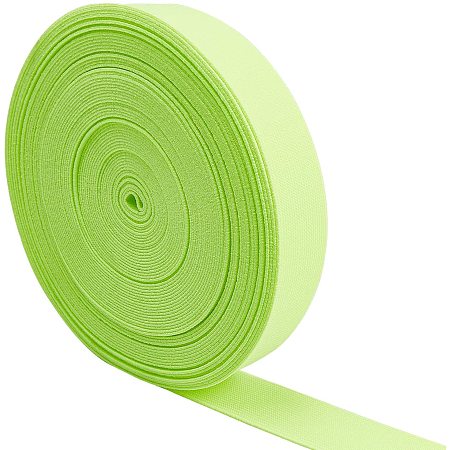 SUPERFINDINGS About 17.5 Yards Braided Elastic Bands Green Yellow Knit Elastic Spool Heavy Stretch High Elasticity Knit Elastic Bands 1.18 inch for Sewing and Crafting