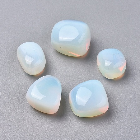 Honeyhandy Opalite Beads, Tumbled Stone, Vase Filler Gems, No Hole/Undrilled, Nuggets, 20~35x13~23x8~22mm