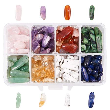 NBEADS 1 Box Mixed Color Natural Gemstone Chips Beads Crystal Pieces Irregular Shaped Loose Beads Jewelry Making