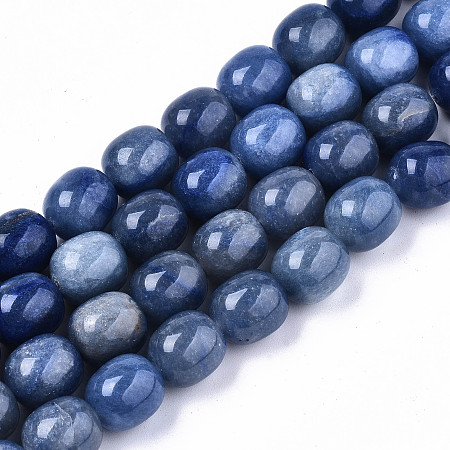 Honeyhandy Natural Blue Aventurine Beads Strands, Barrel, 13x12mm, Hole: 1.2mm, about 24pcs/strand, 12.60 inch(32cm)