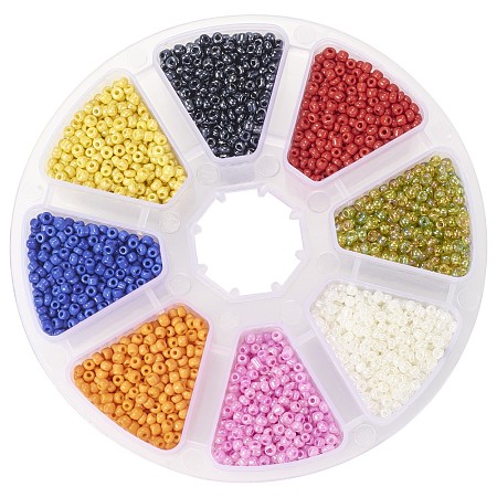 PandaHall Elite Multicolor 12/0 Glass Seed Beads Diameter 2mm Loose Beads for Jewelry Making