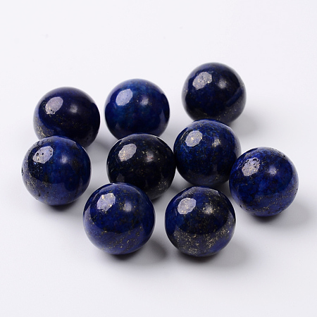 Dyed Natural Lapis Lazuli Round Beads, Gemstone Sphere, No Hole/Undrilled, 16mm