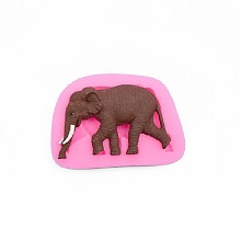 Honeyhandy Elephant Design DIY Food Grade Silicone Molds, Fondant Molds, For DIY Cake Decoration, Chocolate, Candy, UV Resin & Epoxy Resin Jewelry Making, Random Single Color or Random Mixed Color, 53x76x12mm, Inner Size: 38x57mm