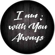 CREATCABIN Round Funny Mouse Pads Waterproof Mouse Mat Pad Desk Accessories Stitched Edges Premium-Textured Non-Slip Rubber I Am with You Always Rectangle for Laptop Computer Office Gaming 7.9inch