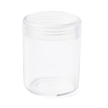 Honeyhandy Round Plastic Bead Containers, with Screw Top Cap, Clear, 3.9x5cm, Capacity: 20ml(0.67fl. oz)