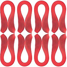 Pandahall Elite 1200 Strips Paper Quilling Strips, Red Quilling Strip Set, 3mm Width 39cm Length