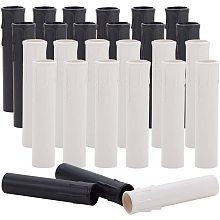 PandaHall Elite 24pcs Candle Socket Covers, 4 Inch Candelabra Base, Plastic Candle Covers Sleeves Fit to Most Chandeliers, Chandeliers Base, Chandelier Covers, Black & White